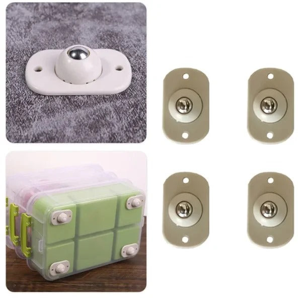 4-Piece Mini Swivel Furniture Wheels (Free Delivery 🚚)