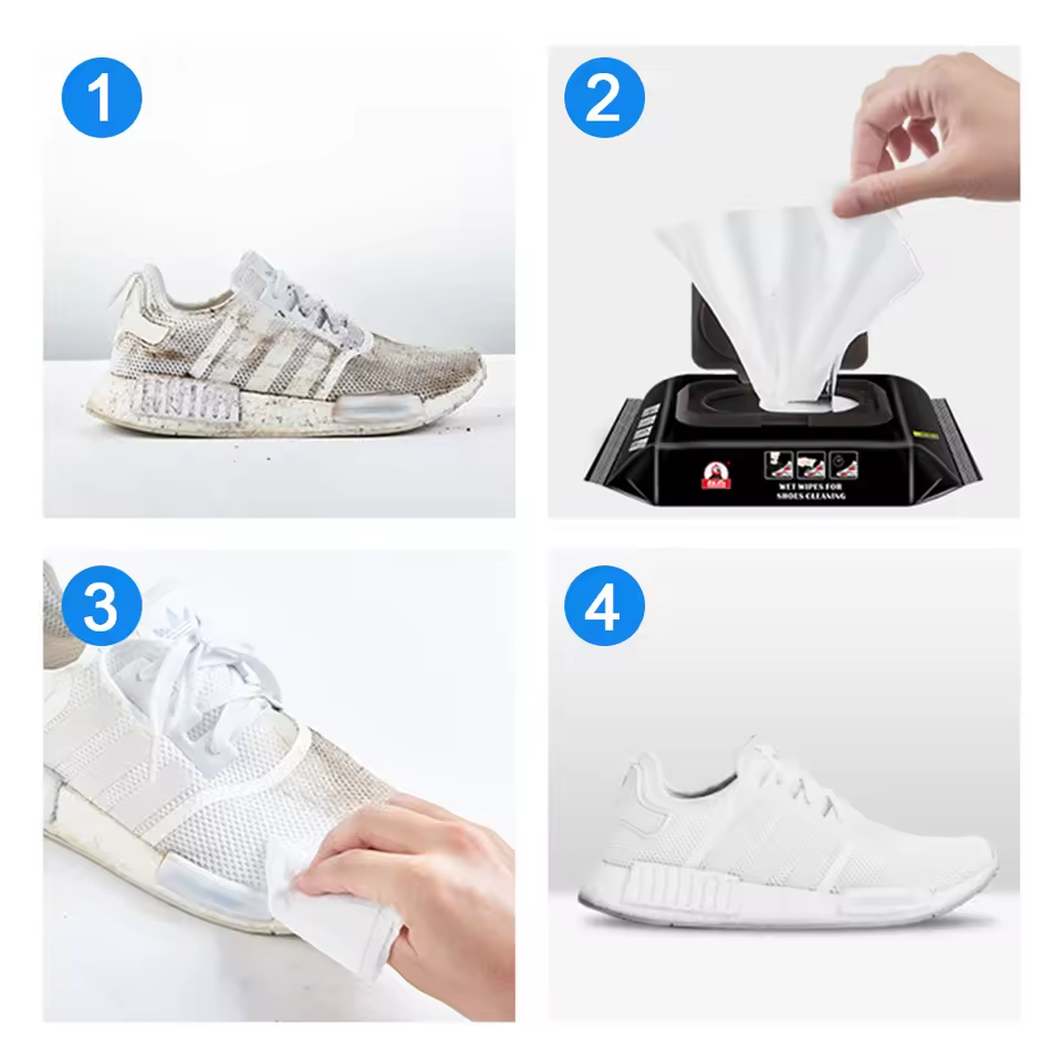 Disposable Shoe Cleaning Wipes - 80 Pcs (Free Delivery 🚚)