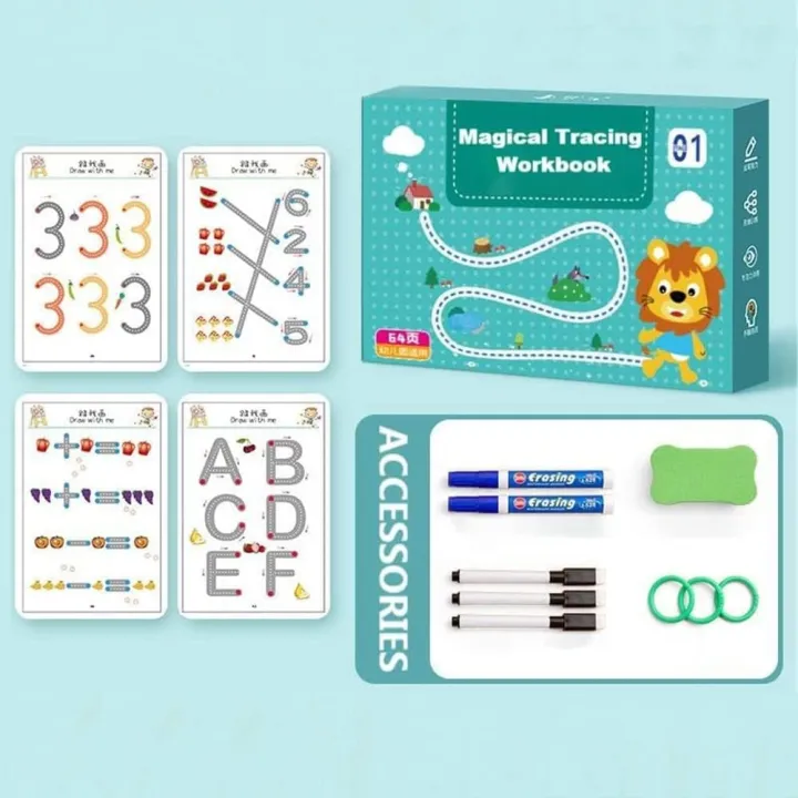 Magical Tracing Workbook Reusable Toddler Learning Toys (Free Delivery 🚚