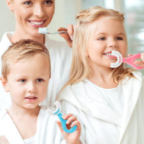 U Shaped Silicon Toothbrush For Kids (Pack OF 3)