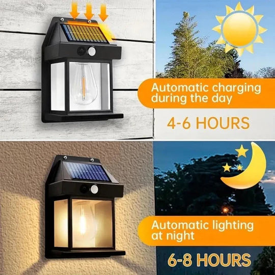 Solar Outdoor Wall Light with Motion Sensor