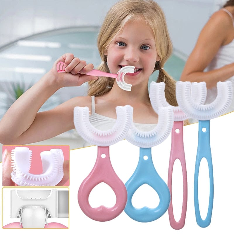 U Shaped Silicon Toothbrush For Kids (Pack OF 3)