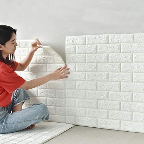 3D Bricks Wall Sticker Self Adhesiive + Waterproof (Free Delivery 🚚)