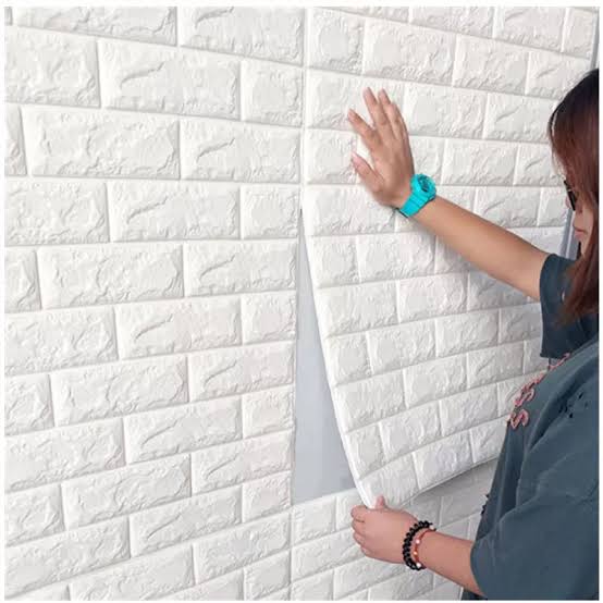 3D Bricks Wall Sticker Self Adhesiive + Waterproof (Free Delivery 🚚)