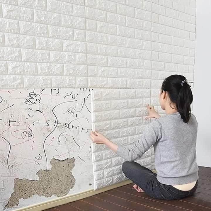 3D Bricks Wall Sticker Self Adhesiive + Waterproof (Free Delivery 🚚)