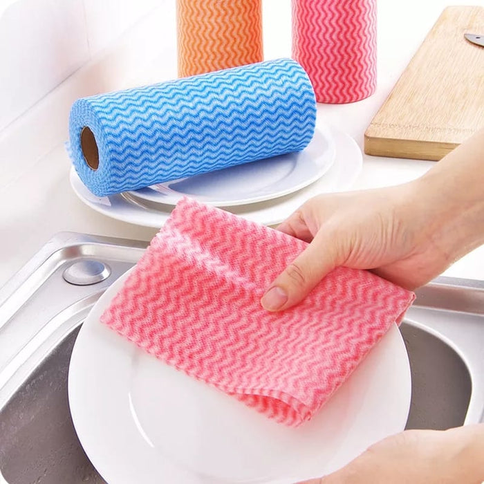 Disposable Reusable Kitchen Wipes | 1 Roll x 50 Tissues (FREE DELIVERY)