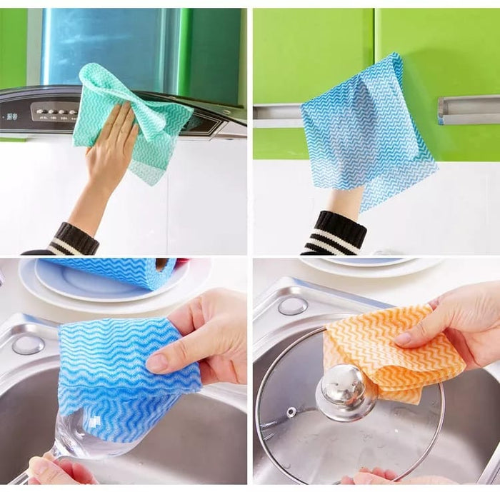 Disposable Reusable Kitchen Wipes | 1 Roll x 50 Tissues (FREE DELIVERY)