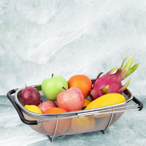 Stainless Steel Drain Basket With Extendable Rubber Handles To Fit Any Sink (Free Delivery 🚚)