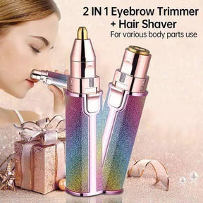 2 IN 1 RECHARGEABLE ELECTRIC EYEBROW TRIMMER +BODY FACIAL HAIR REMOVAL