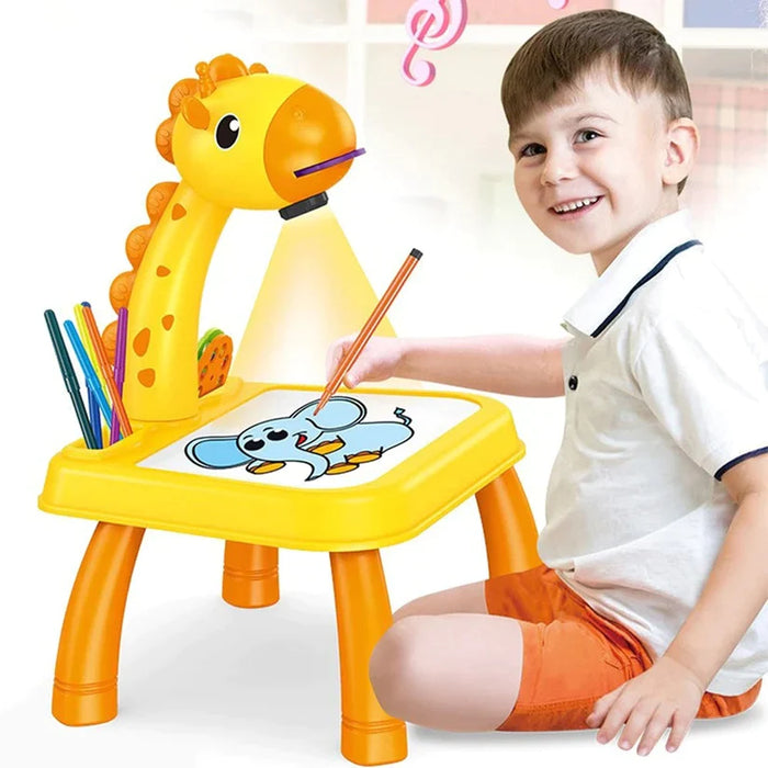 LEARNING AND DRAWING PROJECTOR PAINTING TABLE FOR KIDS.